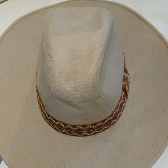 Vtg Duke Collection Tan cotton hat large  7 1/4-7 3/8 - Picture 7 of 8